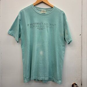 Vintage Y2K Distressed Jimmy Buffett Teal Men’s Graphic T-Shirt Size Large